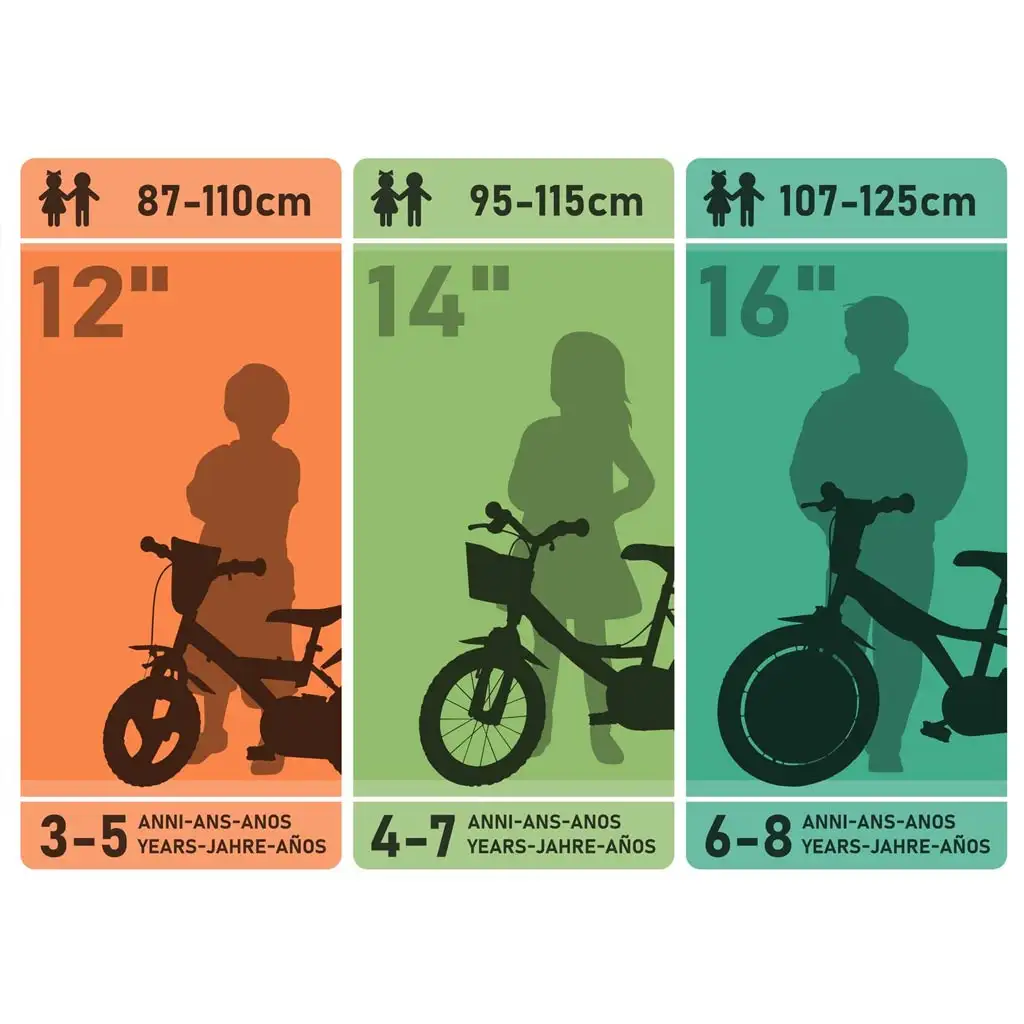 imagen de Paw Patrol Skye bicicleta infantil de 14” con cesta y asiento para muñeca en color rosa y verde menta – bicicleta Dino Bikes 5