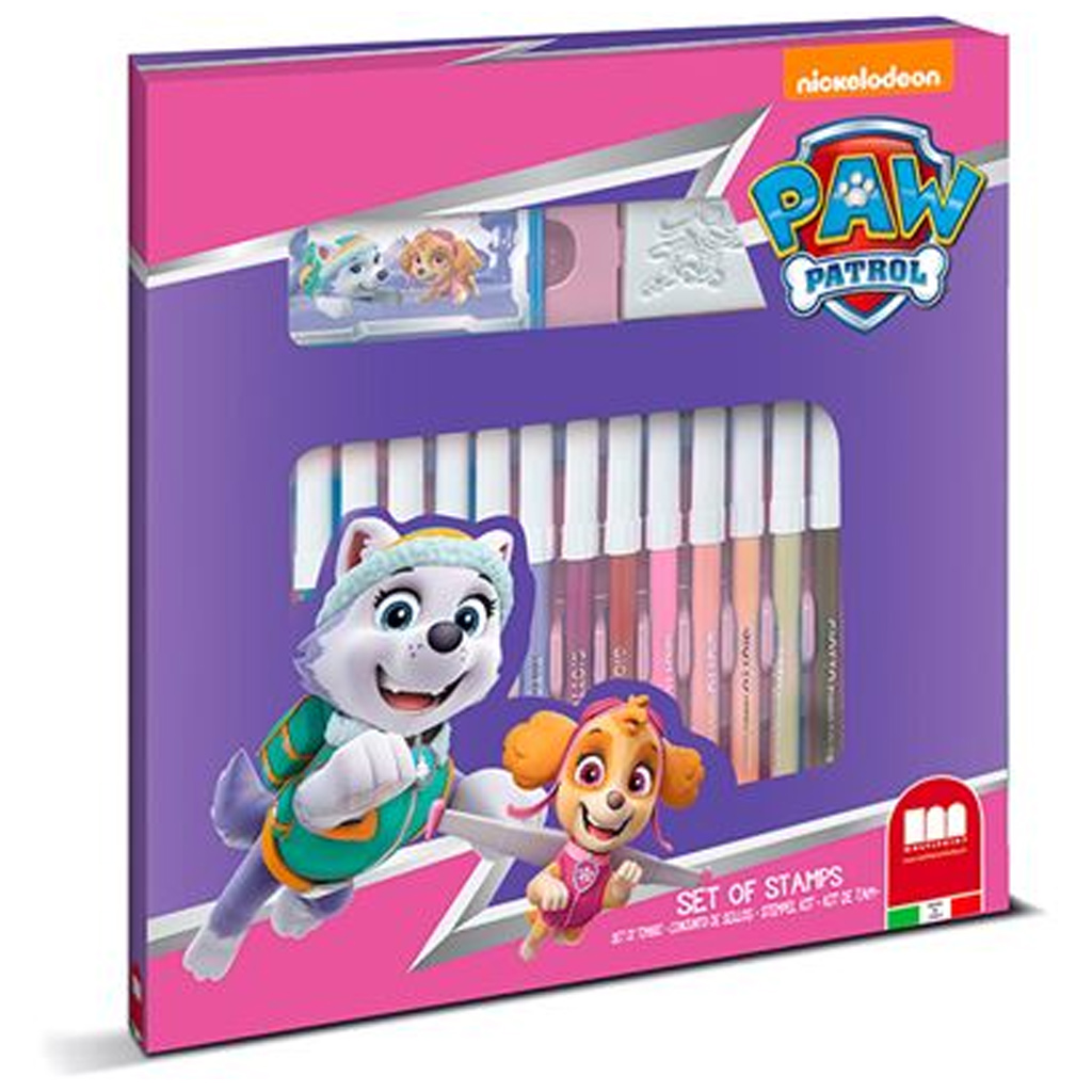 imagen de Paw Patrol: Skye y Everest set de sellos de 22 piezas con rotulador - Multiprint 1