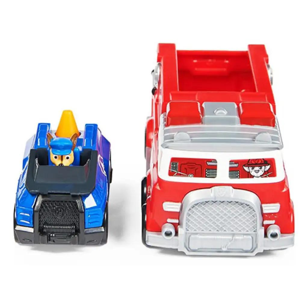imagen de Paw Patrol: Ultimate Marshall camión de bomberos y coche de policía Chase - Spin Master 2