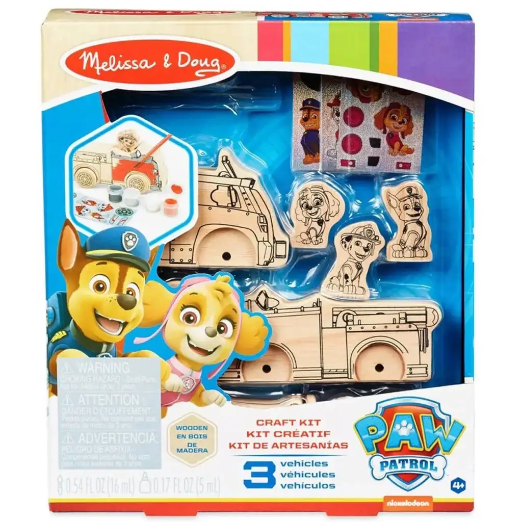 imagen de Paw Patrol Vehículo de Madera para Pintar – Melissa & Doug 1