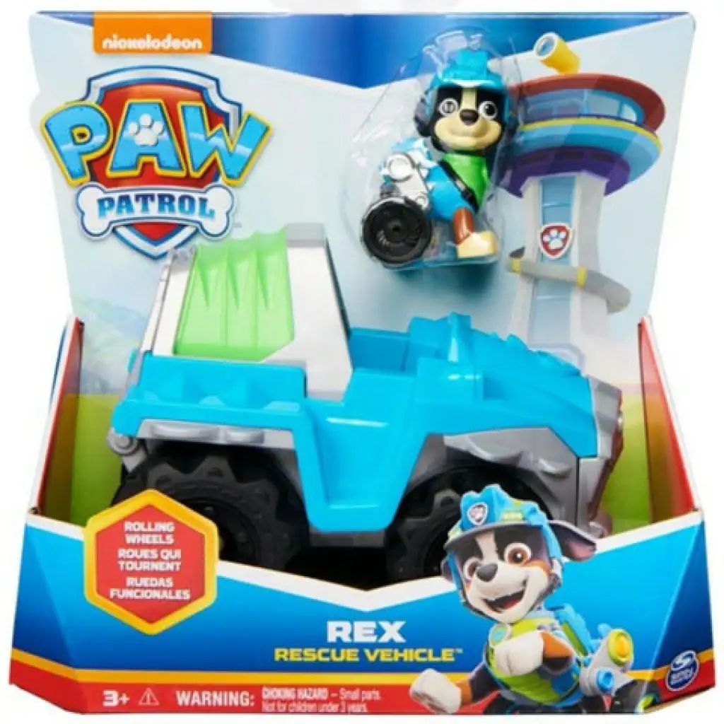 imagen de Paw Patrol: Vehículos básicos figura de perro Rex - Spin Master 1
