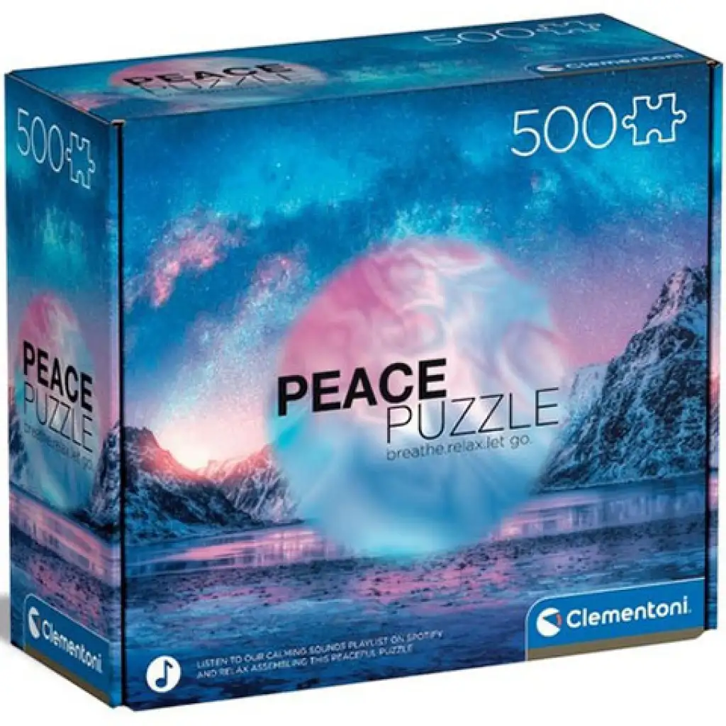 imagen de Peace Puzzle: Puzzle de 500 piezas azul claro - Clementoni 1