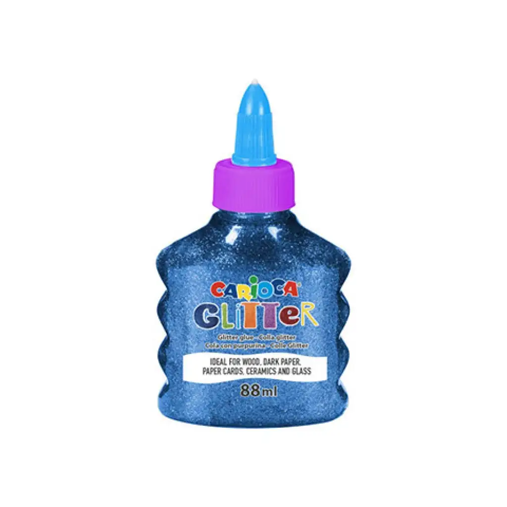 imagen de Pegamento líquido brillante de color azul 88ml - Carioca 1