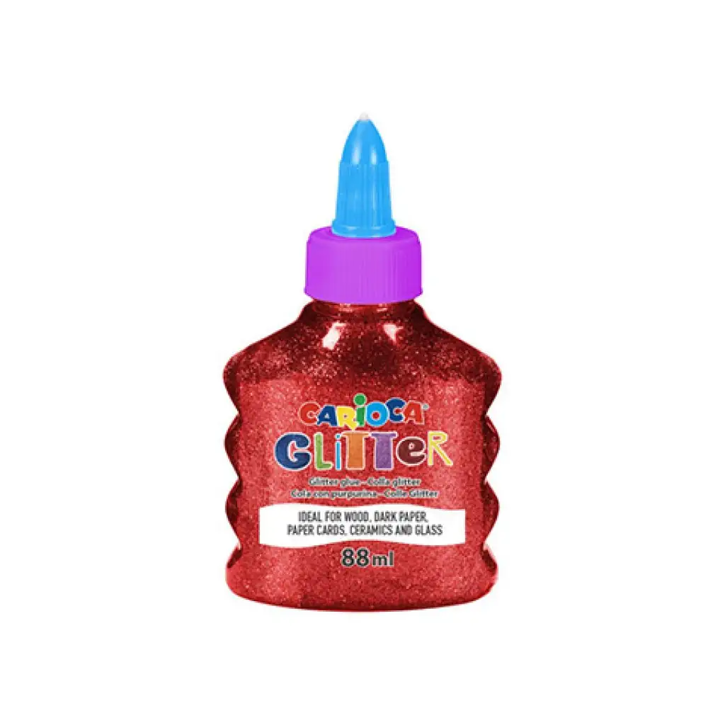 imagen de Pegamento líquido brillante de color rojo 88ml - Carioca 1