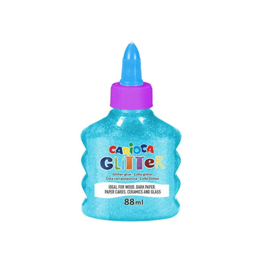 imagen de Pegamento líquido neón brillante azul claro 88ml - Carioca 1