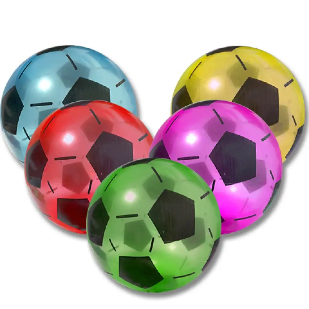 imagen de Pelota de fútbol de colores con patrón de goma de 23 cm 1