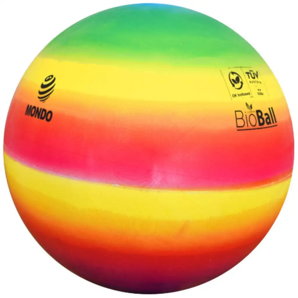 imagen de Pelota de goma BioBall con diseño de arcoíris 23cm 1
