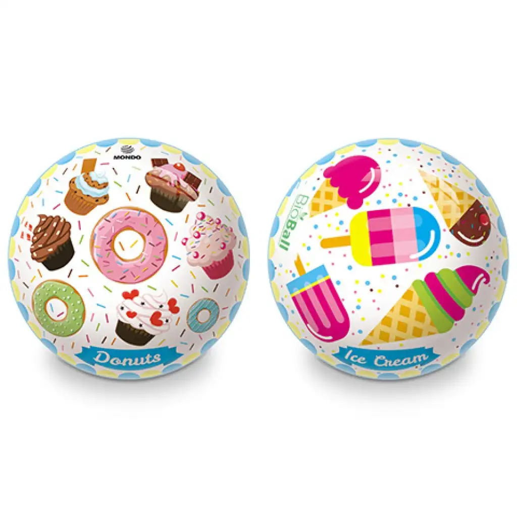 imagen de Pelota de goma BioBall de helados y donuts de 23 cm 1