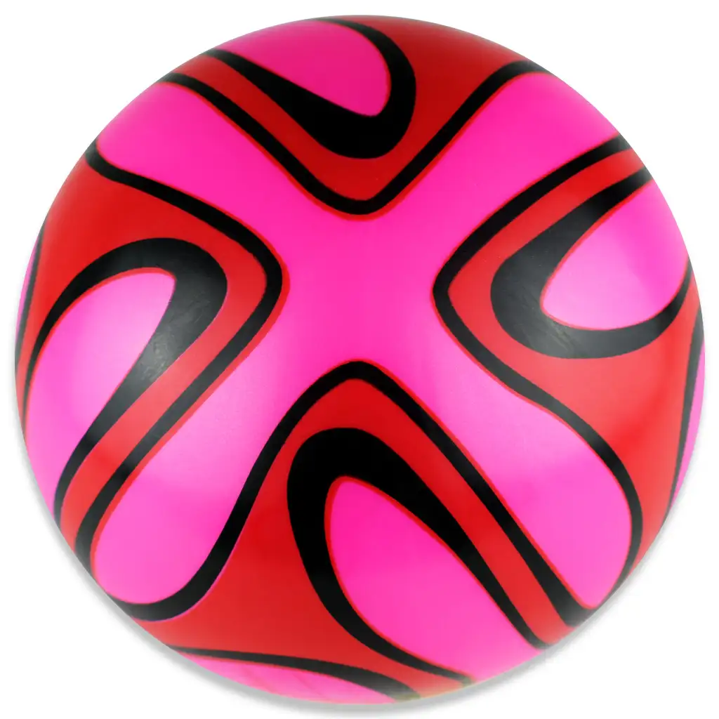 imagen de Pelota de goma con diseño colorido de 23cm 4