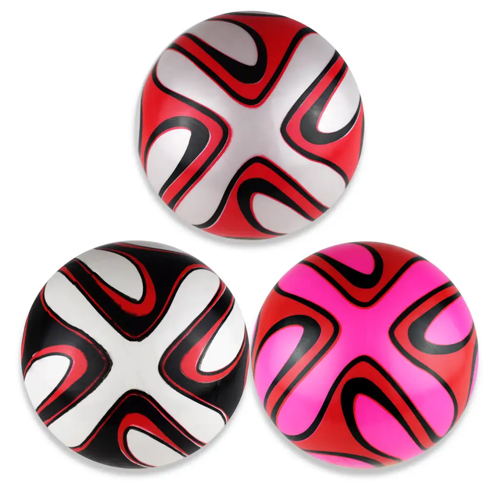 imagen de Pelota de goma con diseño colorido de 23cm 1