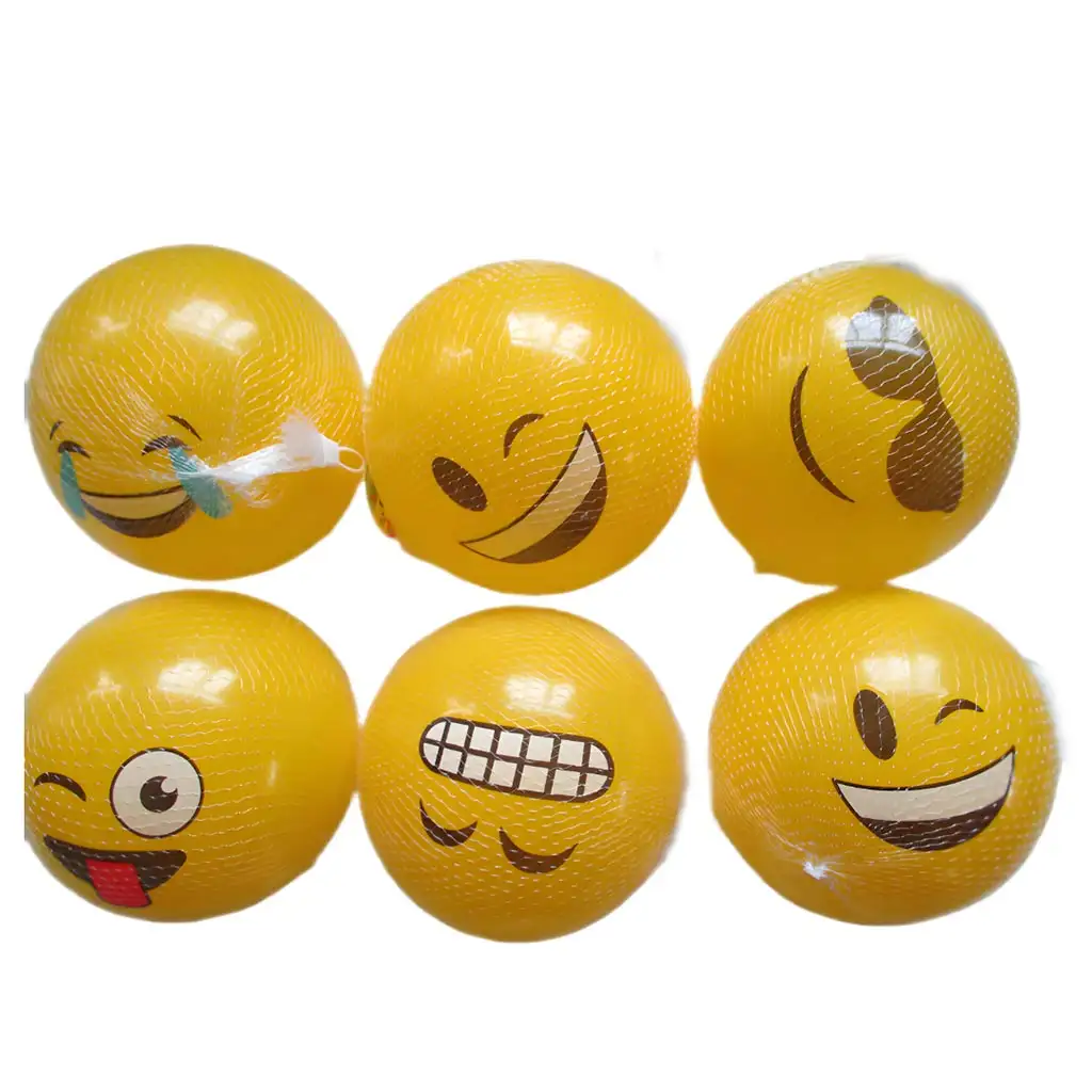 imagen de Pelota de goma con diseño de emoji de 23 cm en varias versiones 1