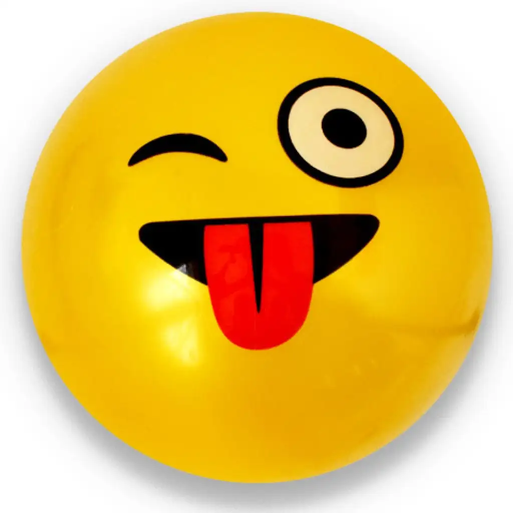 imagen de Pelota de goma con diseño de Emoji en varias versiones de 23 cm 3