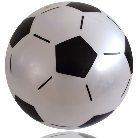 imagen de Pelota de goma con diseño de fútbol de 22 cm en varios colores 4