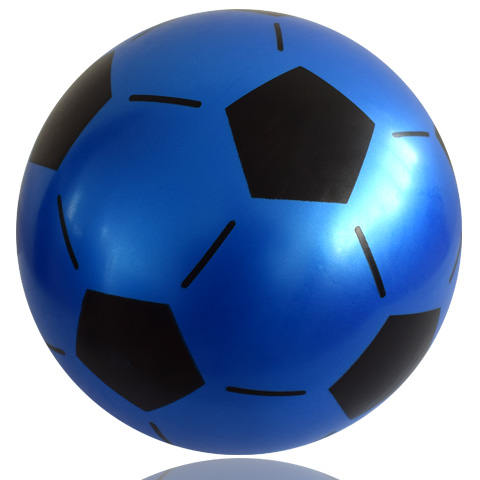 imagen de Pelota de goma con diseño de fútbol de 22 cm en varios colores 1
