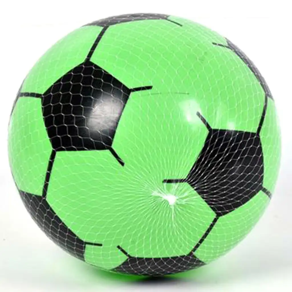 imagen de Pelota de goma con diseño de fútbol en varios colores 23cm 1