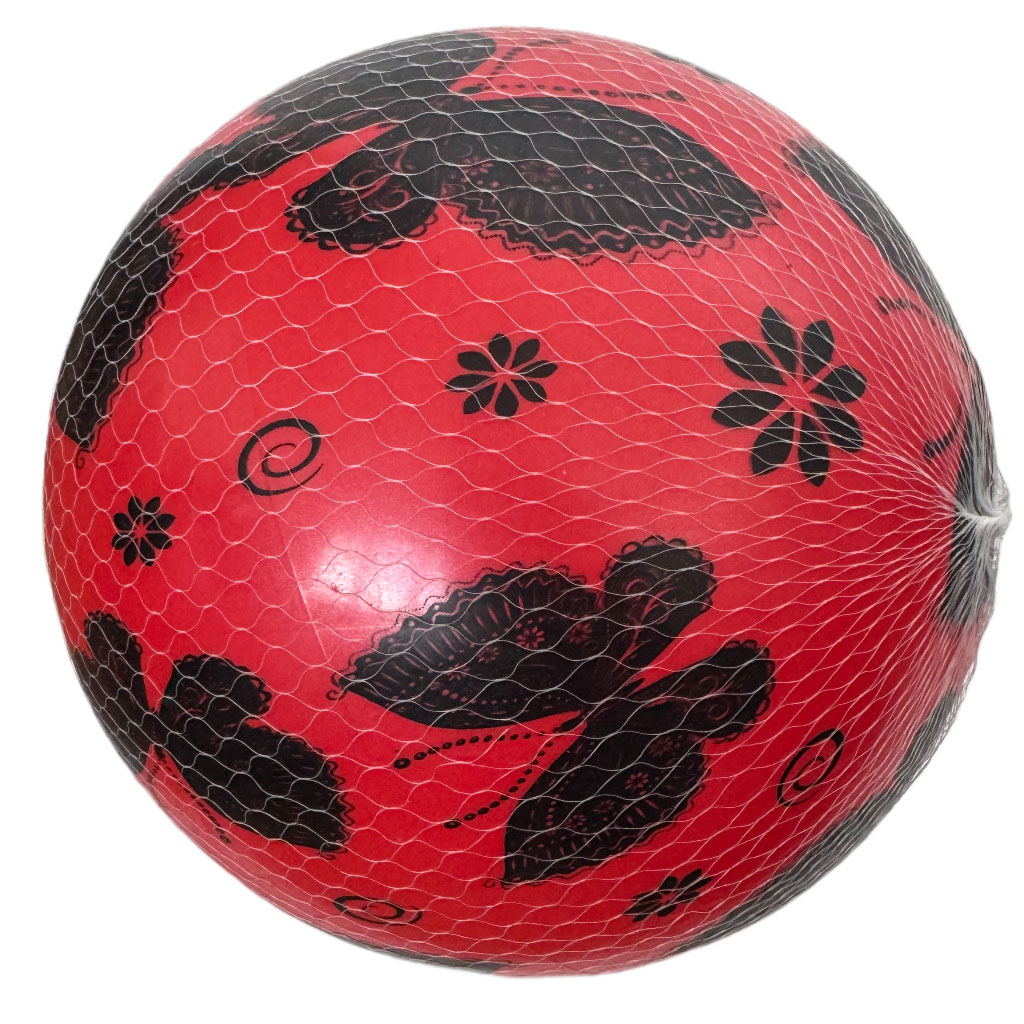 imagen de Pelota de goma con diseño de mariposa de 23 cm en varias versiones 1ud 4