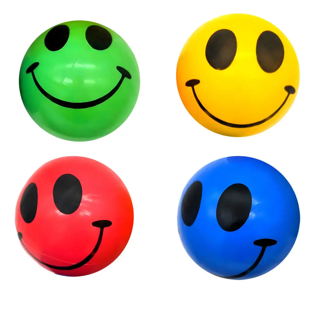 imagen de Pelota de goma con diseño de Smiley de 23 cm en varias versiones de color 1