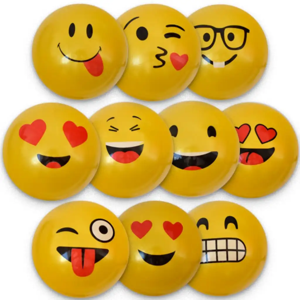 imagen de Pelota de goma con diseño de Smiley en varias versiones de 23 cm 1