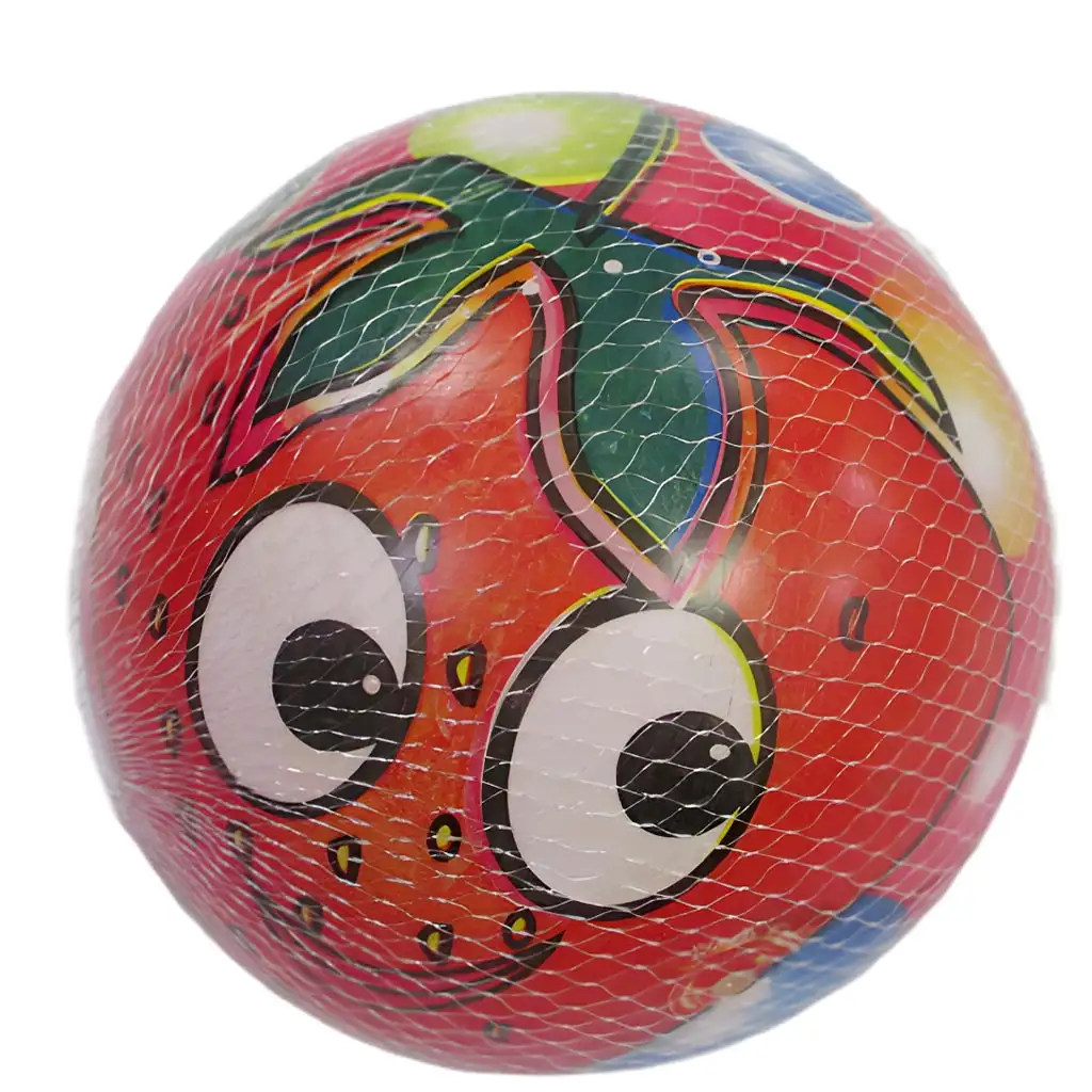 imagen de Pelota de goma con estampado de fresa de 23 cm 1