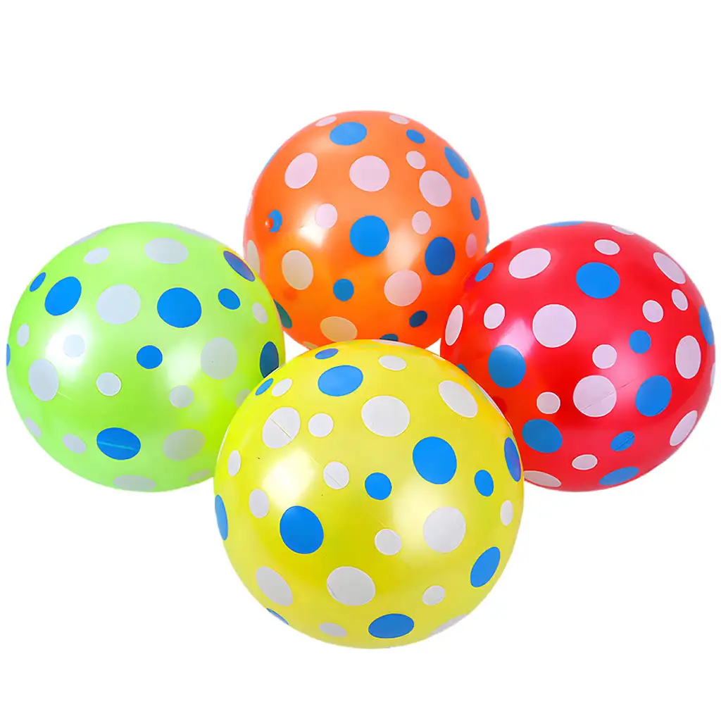 imagen de Pelota de goma con puntos de 23 cm en varios colores 1