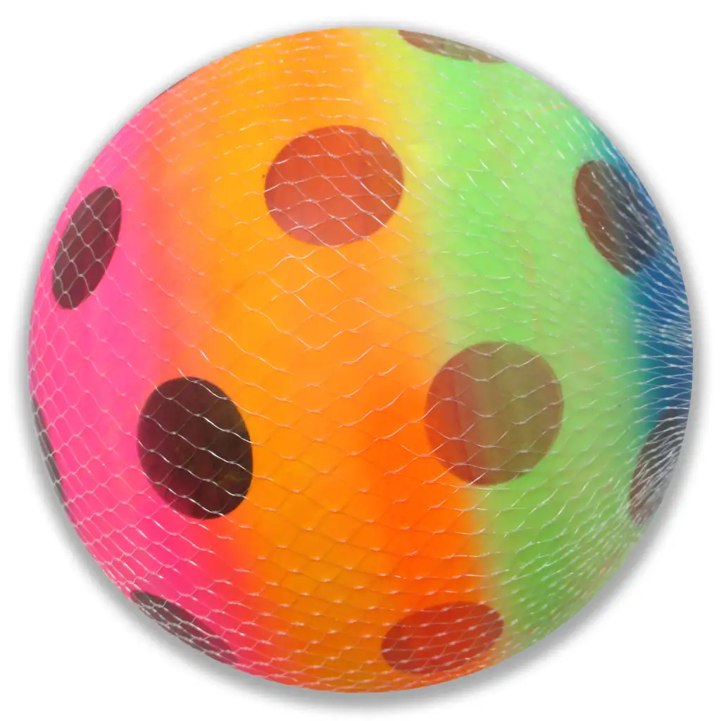 imagen de Pelota de goma con puntos de colores 23cm 1