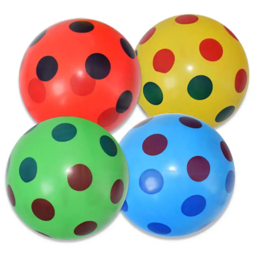 imagen de Pelota de goma de colores con puntos en varias versiones de 22 cm 1