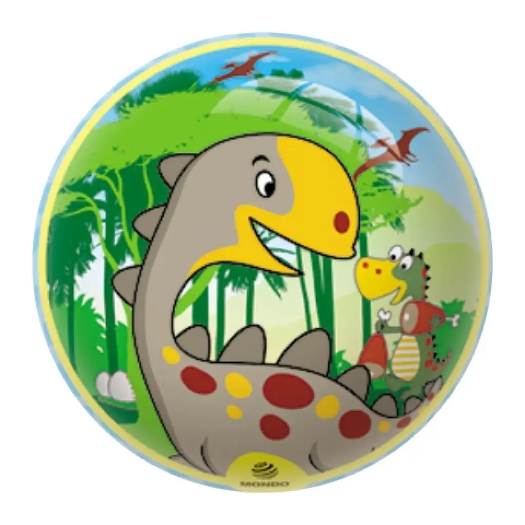 imagen de Pelota de goma de dinosaurio de 14 cm 1