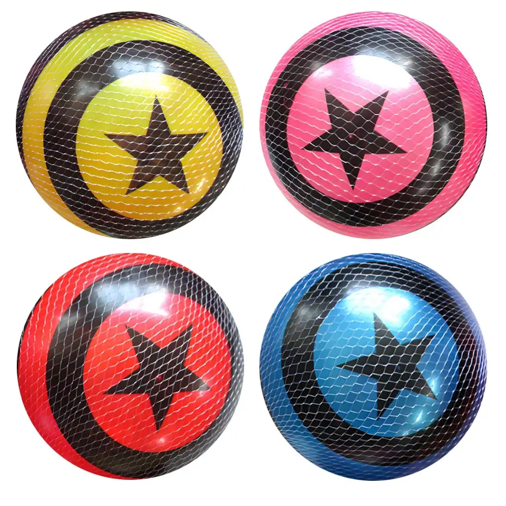 imagen de Pelota de goma grande con diseño de estrellas 23cm en varias versiones 1