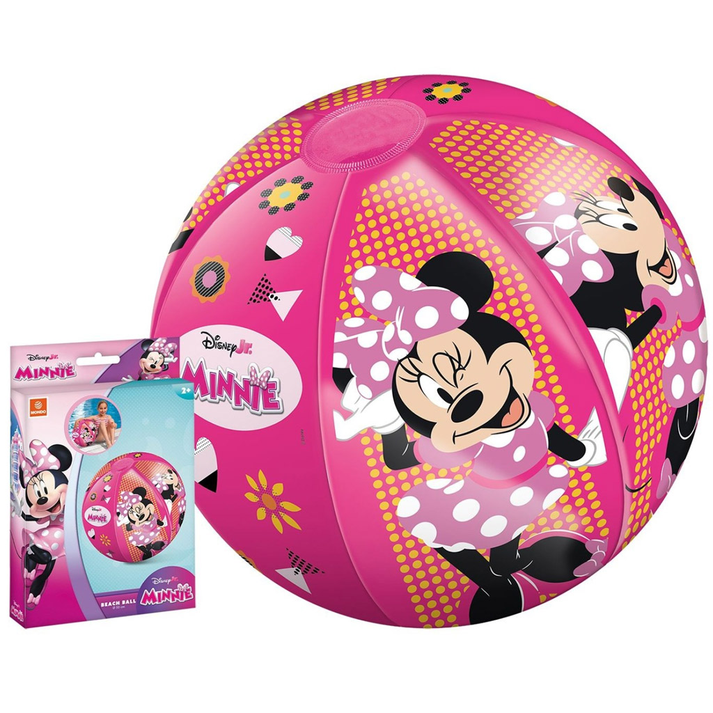 imagen de Pelota de playa con estampado de Minnie Mouse 50cm - Mondo Toys 1