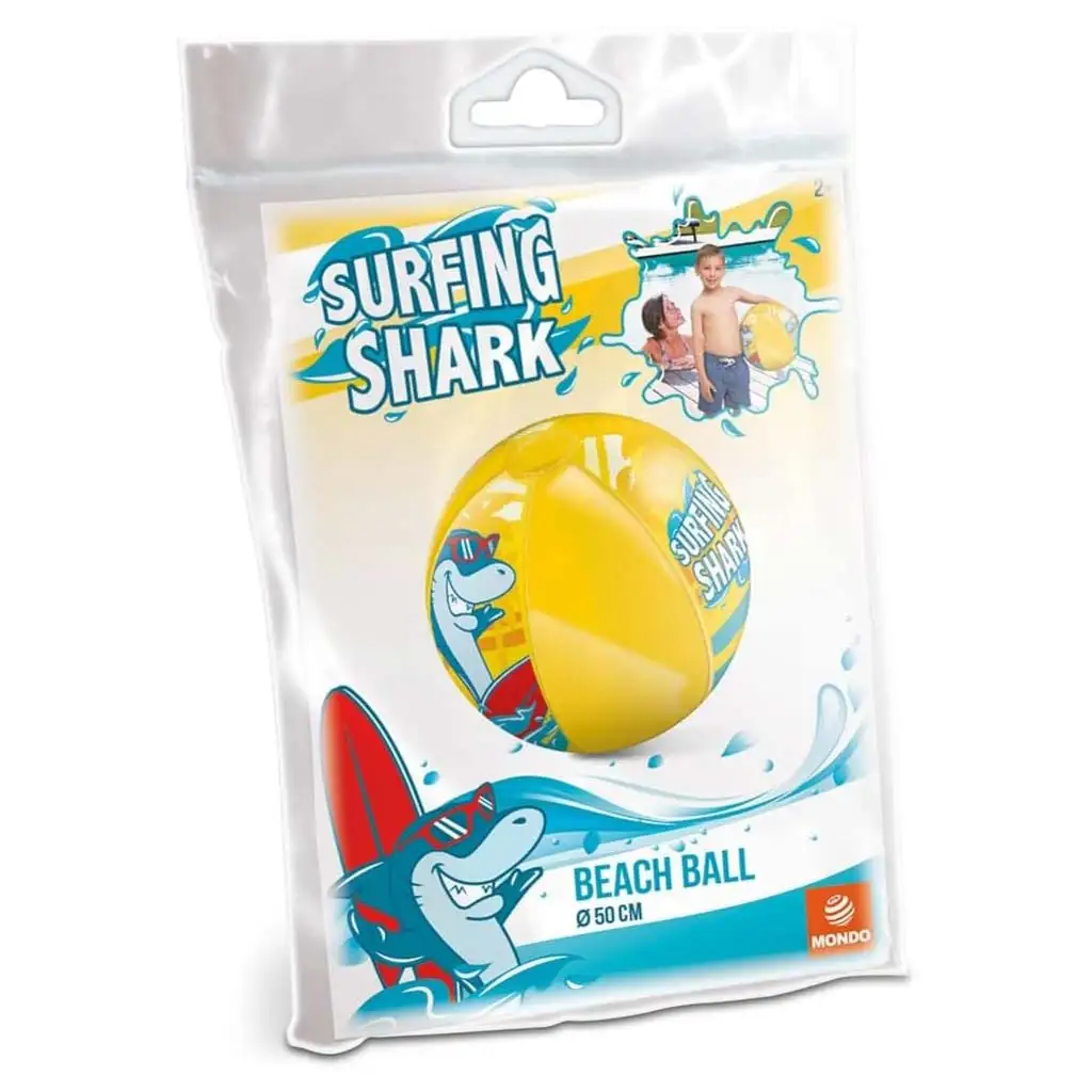 imagen de Pelota de playa inflable con diseño de tiburón 50cm - Mondo Toys 2