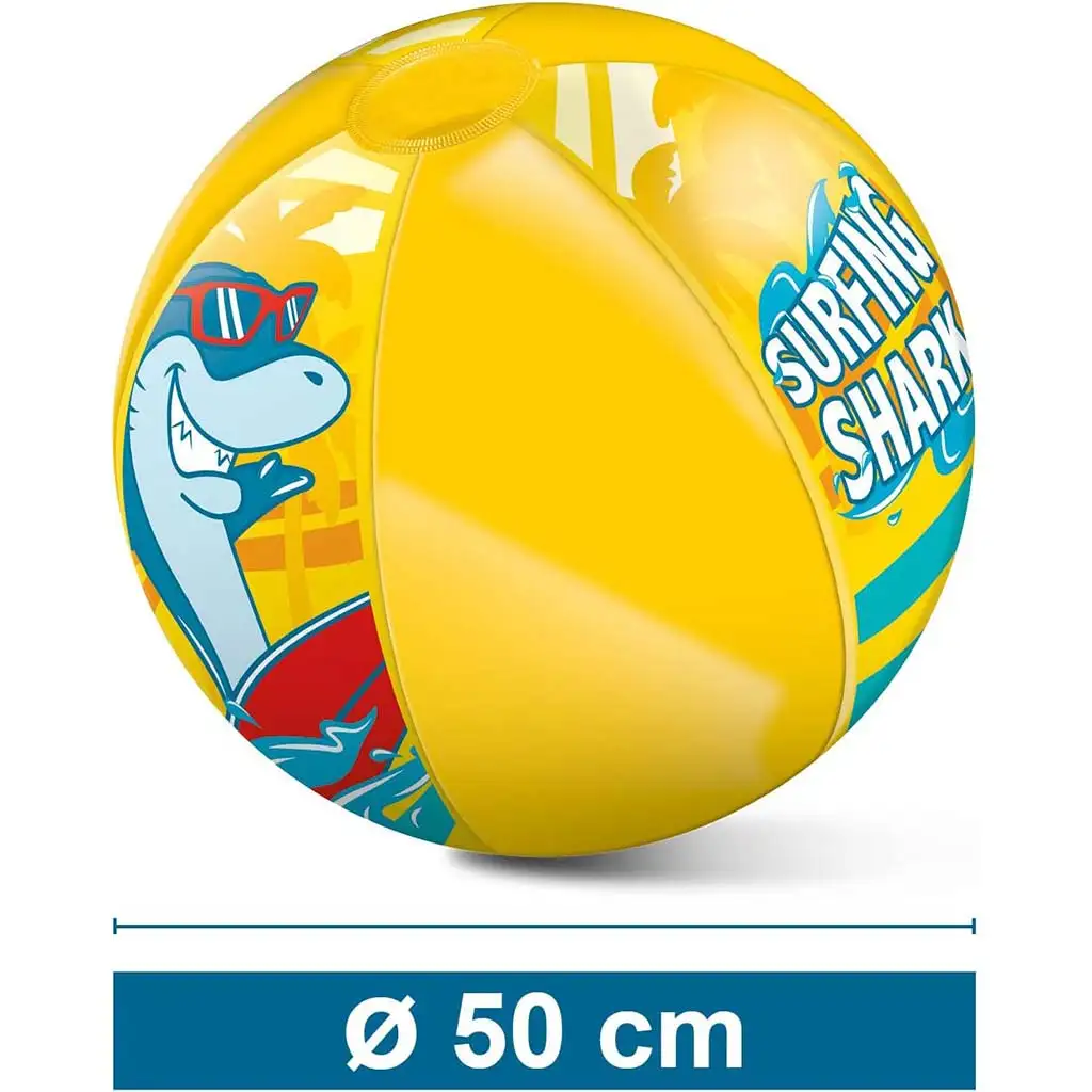 imagen de Pelota de playa inflable con diseño de tiburón 50cm - Mondo Toys 3