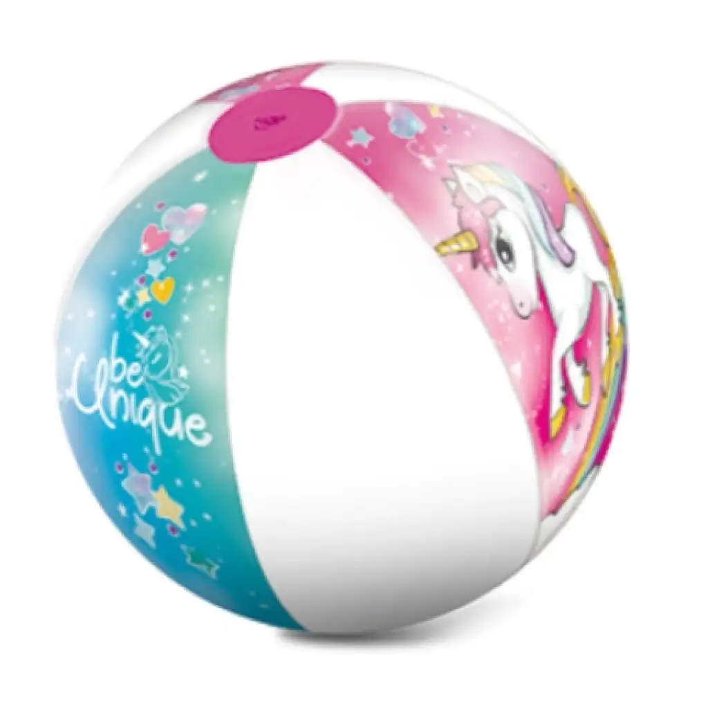 imagen de Pelota de playa inflable de unicornio de 50 cm 1