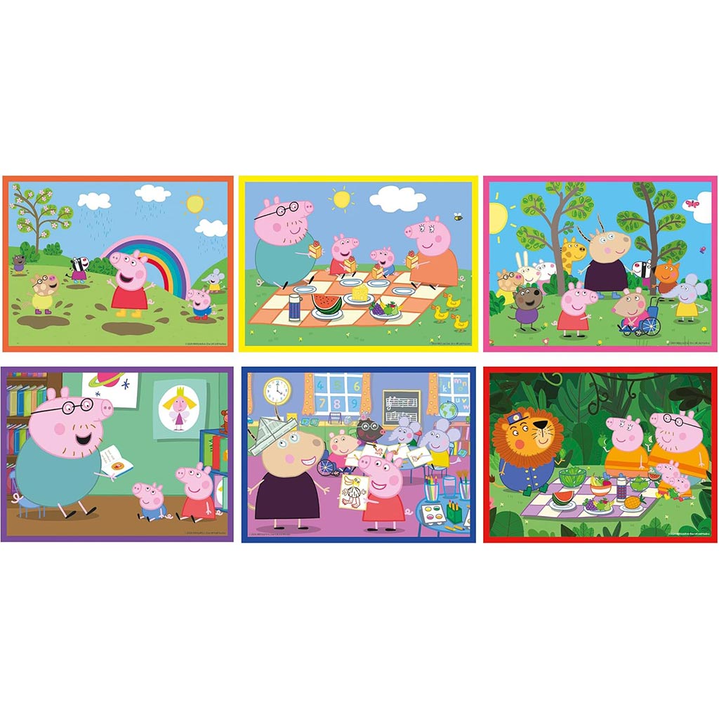 imagen de Peppa cerdita 12 piezas cubo de cuentos - Clementoni 2