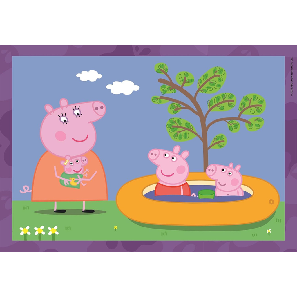 imagen de Peppa cerdita 4 en 1 Supercolor puzzle - Clementoni 5