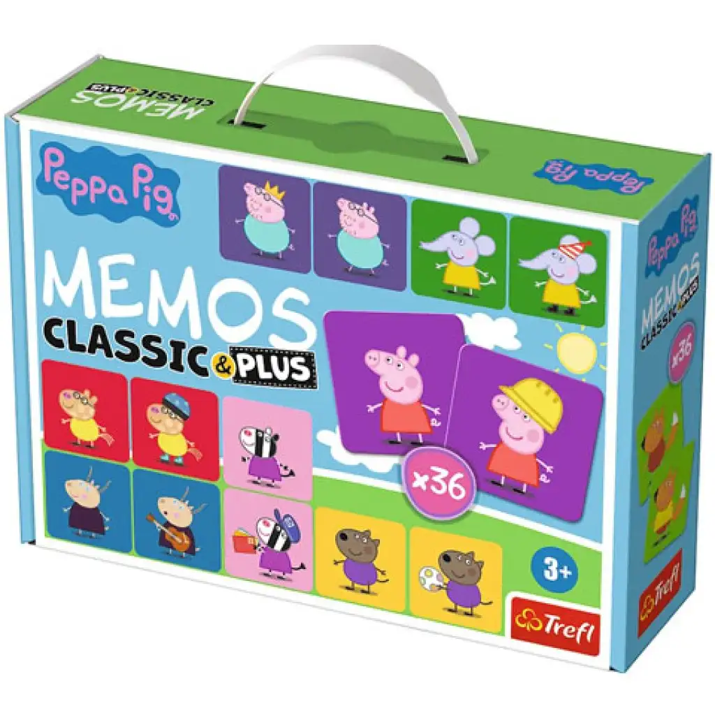 imagen de Peppa cerdita Classic & Plus juego de memoria 36 piezas - Trefl 1