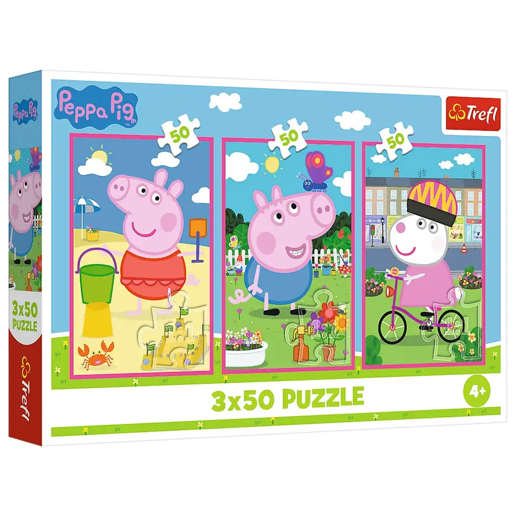 imagen de Peppa cerdita el poder de la amistad puzzle de 3x50 piezas - Trefl 1