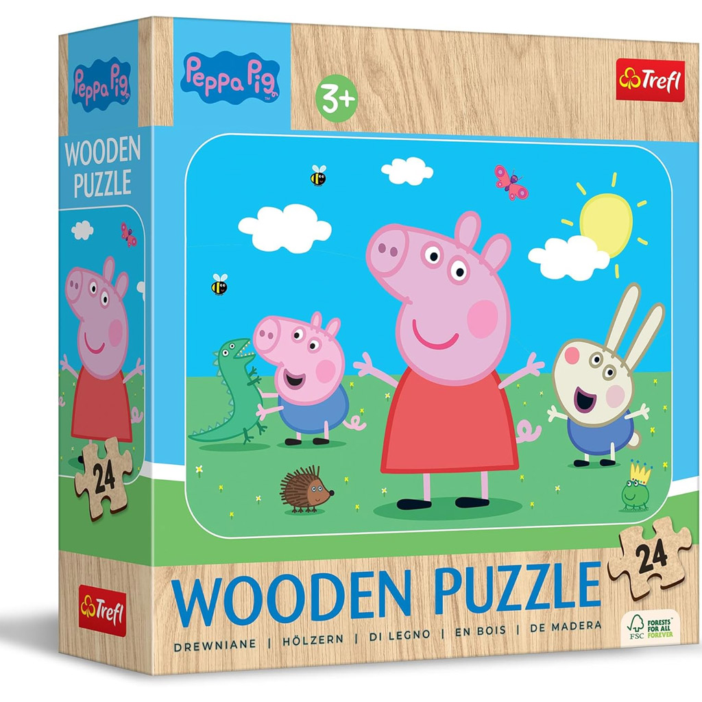 imagen de Peppa cerdita rompecabezas de madera de 24 piezas - Trefl 1