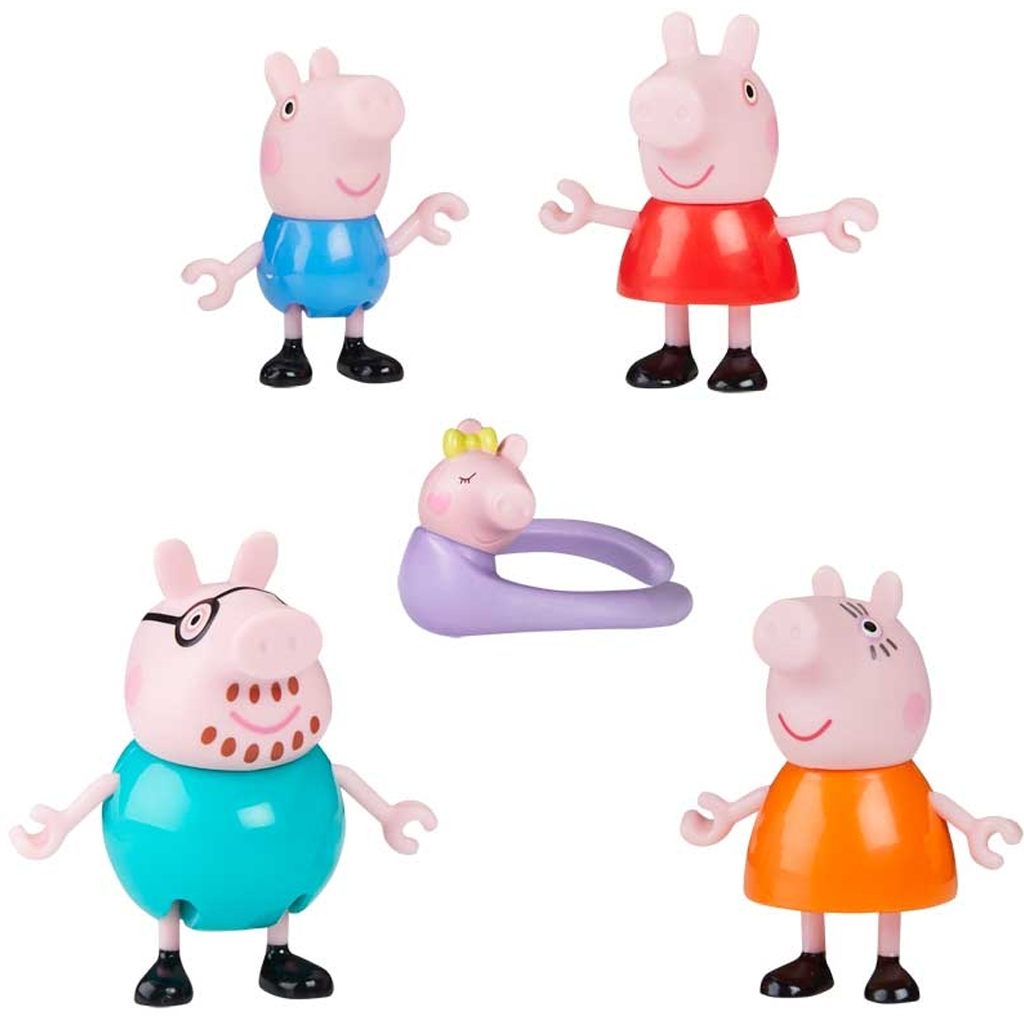 imagen de Peppa Cerdita: Set de figuras de la familia de cinco miembros de Peppa - Hasbro 2