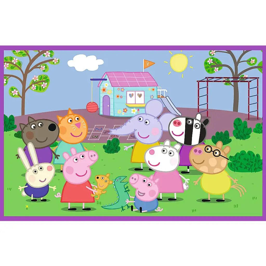 imagen de Peppa en el parque infantil 2x24 piezas puzzle - Trefl 3