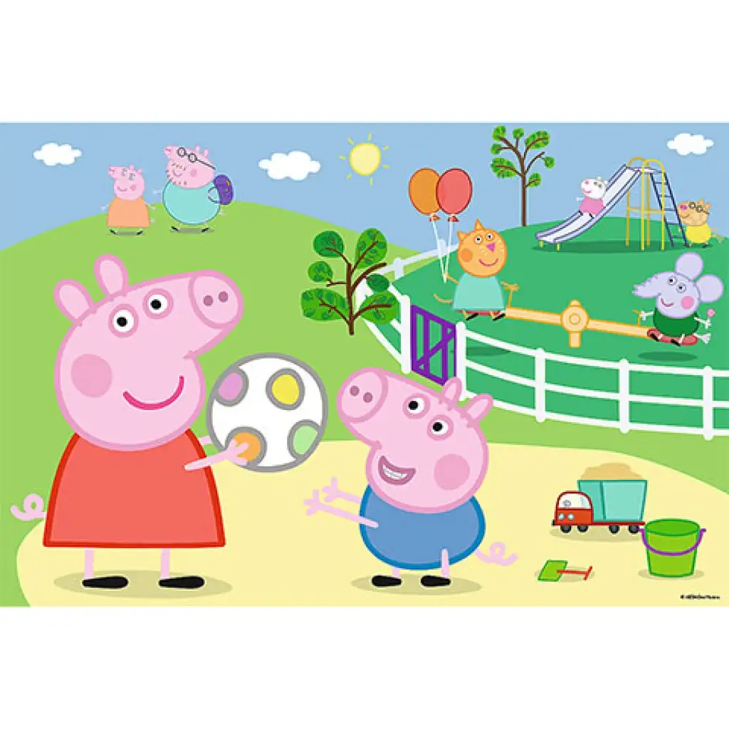 imagen de Peppa Pig: Diversión con amigos puzzle de 60 piezas - Trefl 2