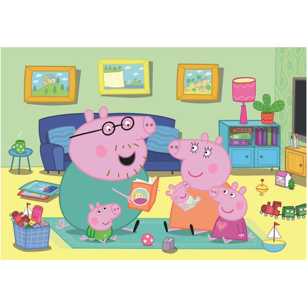 imagen de Peppa Pig diversión familiar puzzle Supercolor de 60 piezas - Clementoni 2