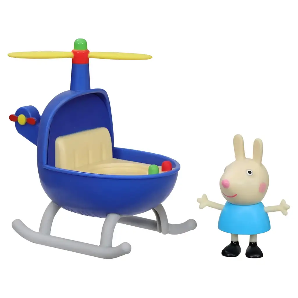 imagen de Peppa Pig: Pequeño helicóptero y figura de Rebecca Bunny - Hasbro 2