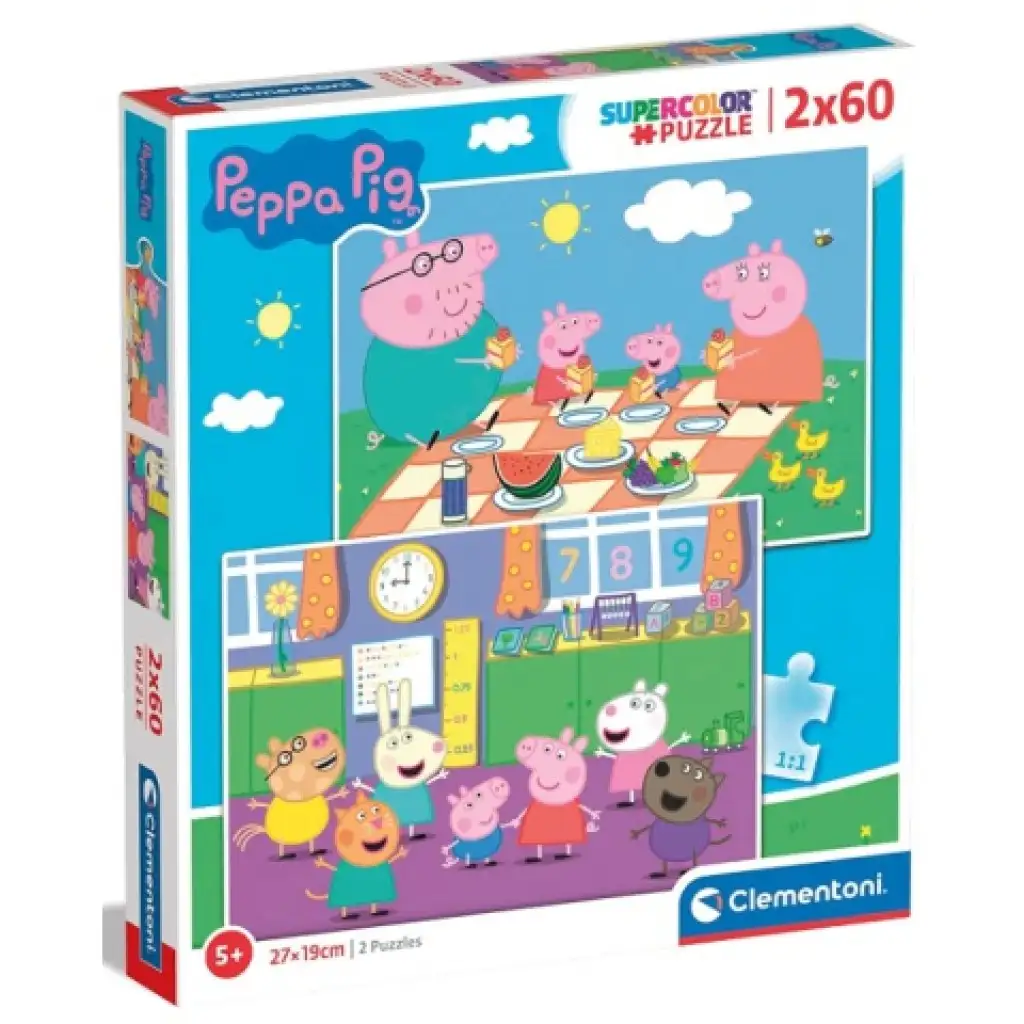 imagen de Peppa Pig rompecabezas de 2x60 piezas - Clementoni 1