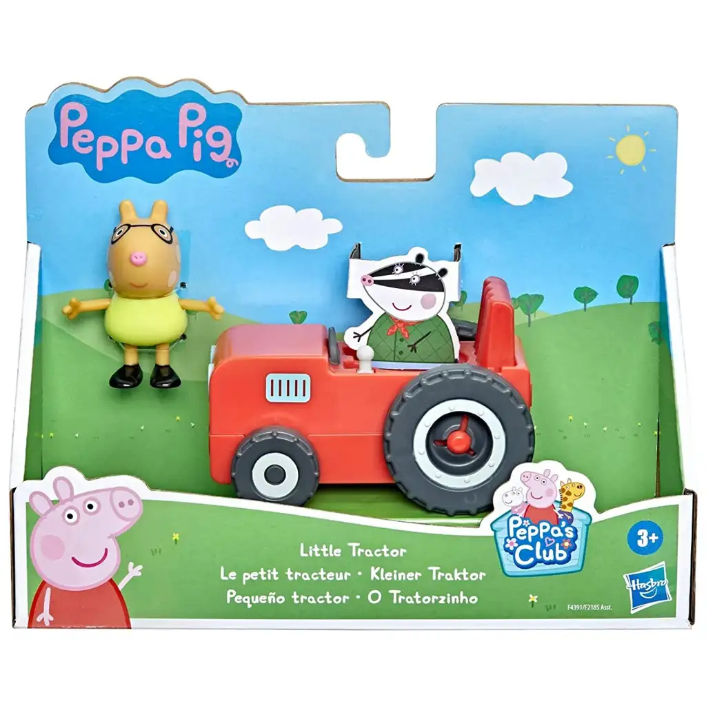 imagen de Peppa Pig: Set de figura de juguete de pequeño tractor y pony Pedro - Hasbro 3
