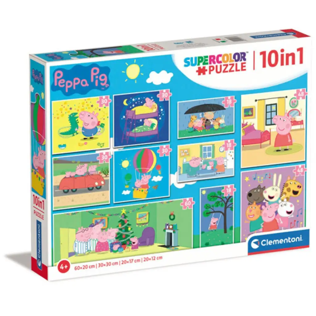 imagen de Peppa Pig set de rompecabezas 10 en 1 - Clementoni 1