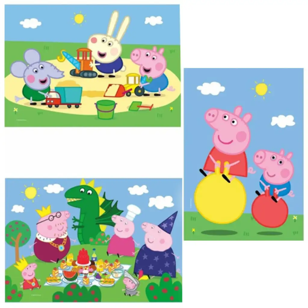 imagen de Peppa Pig set de rompecabezas de 3x48 piezas - Clementoni 2