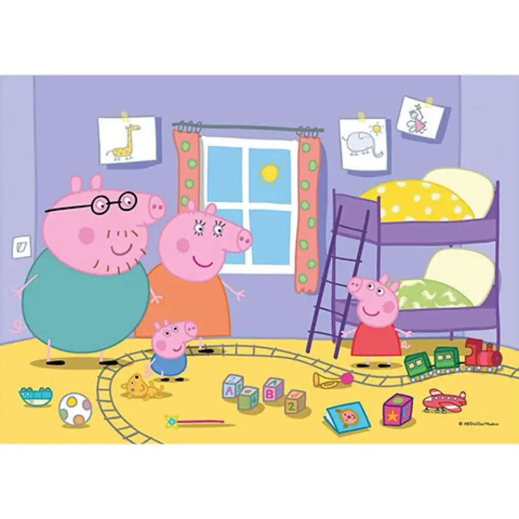 imagen de Peppa Pig Supercolor 2 en 1 rompecabezas 2x20 piezas - Clementoni 2