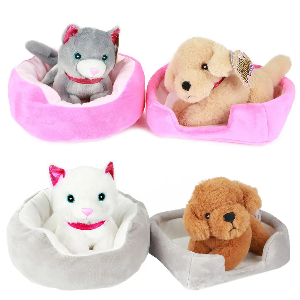 imagen de Perro o gato de peluche lindo con cama 1ud 1