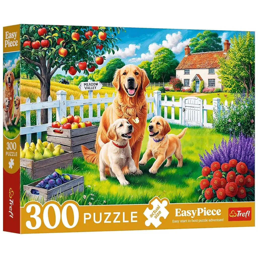 imagen de Perros en el campo rompecabezas Easy Piece de 300 piezas - Trefl 1
