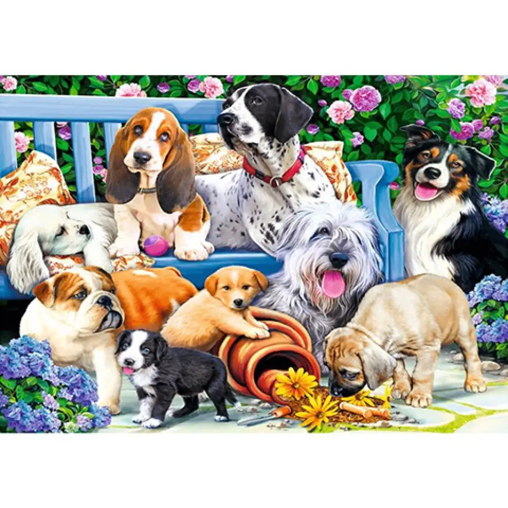 imagen de Perros en el parque puzzle de 1000 piezas - Trefl 2